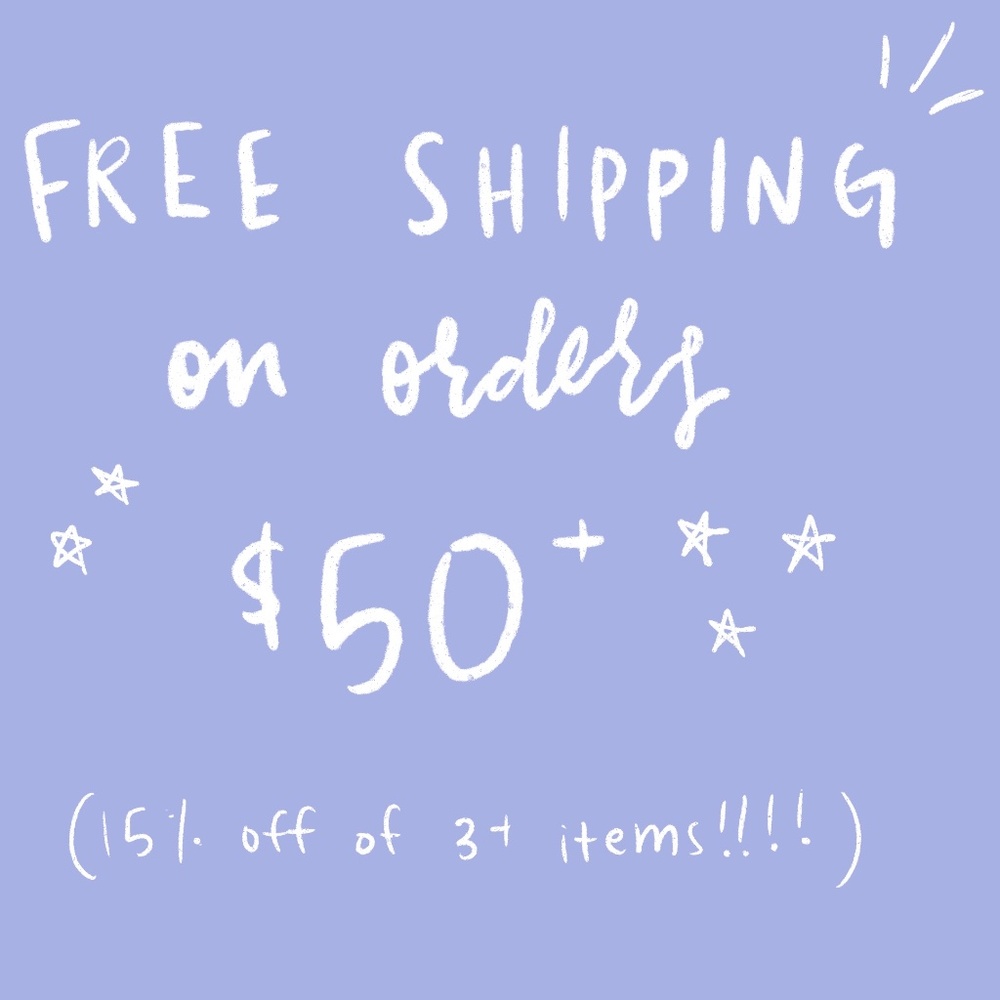 FREE SHIPPING on orders $50+
